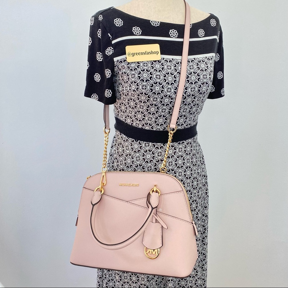 Michael Kors Medium Dome Satchel Crossbody Powder blush - Picture 11 of 11